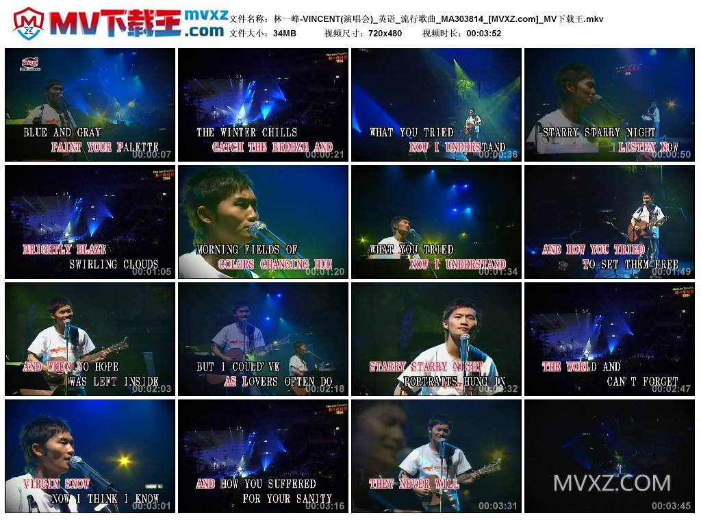 林一峰-VINCENT(演唱会)_英语_流行歌曲_MA303814